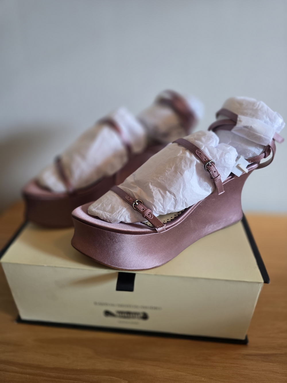 Leon Max "Belle" Platform Wedge Sandals - NWB